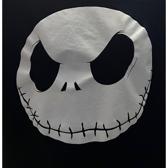 Disney Nightmare Before Christmas Jack Skellington Face on Black Shirt Halloween - Picture 2 of 10